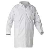 KleenGuard A40 Liquid and Particle Protection Disposable Lab Coat, Microporous, White, 3X-Large, 30 per Case redirect to product page